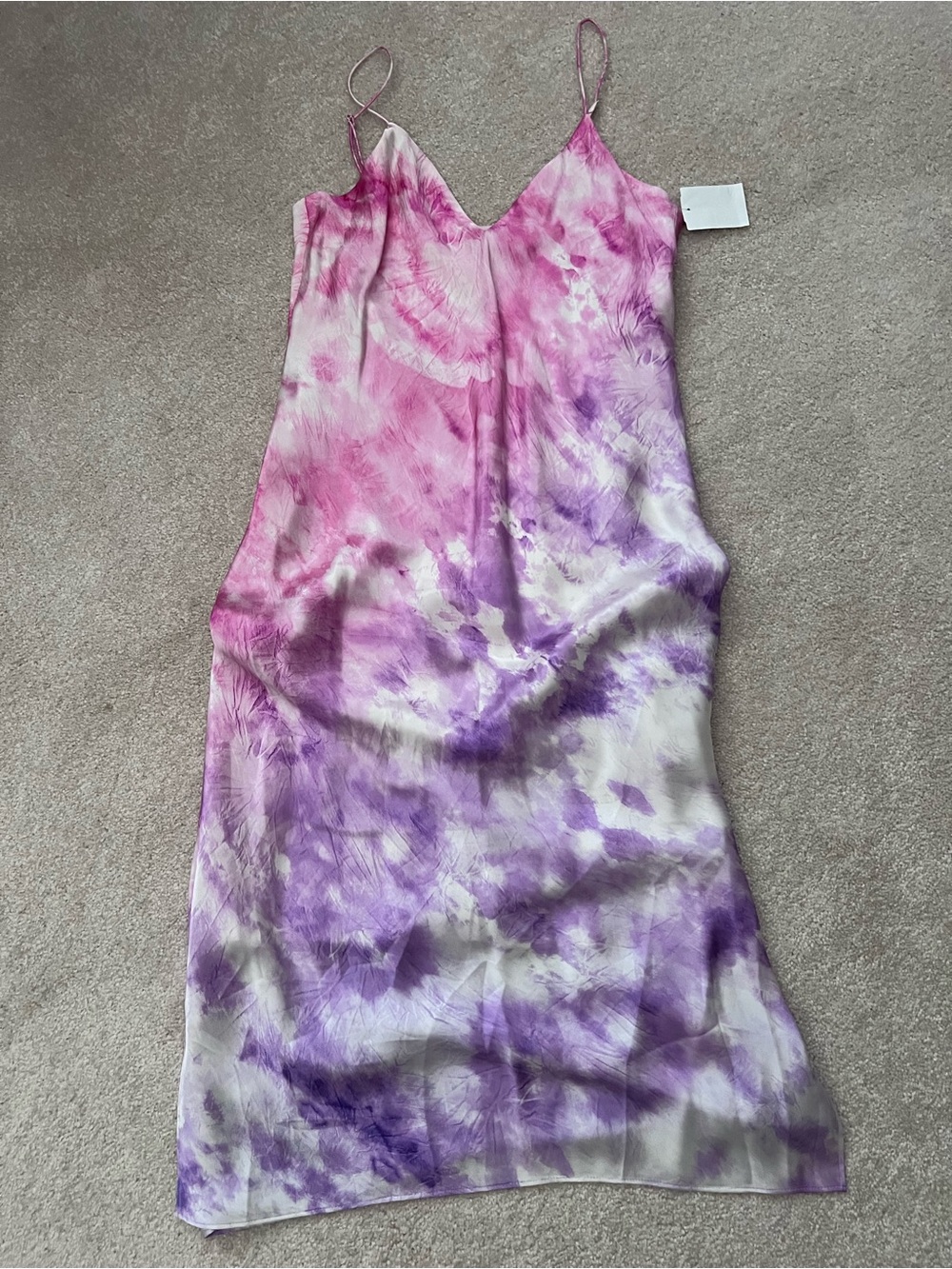 Cami NYC Pink & Purple Tie-Dye Slip Midi - Picture 6 of 8